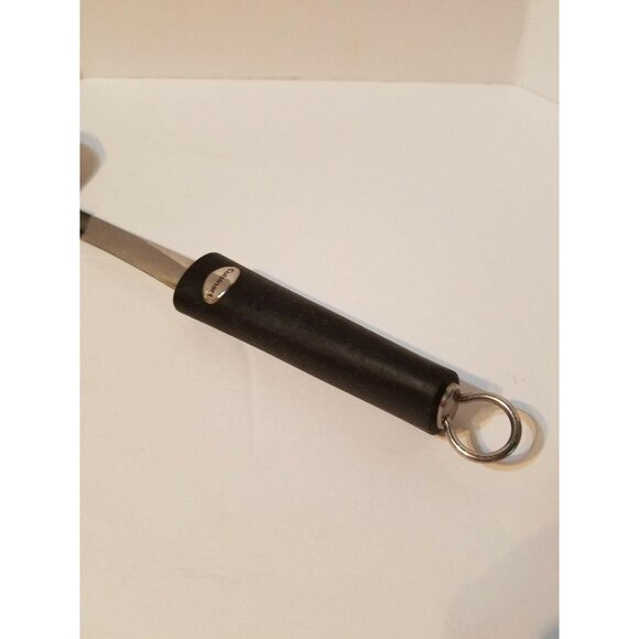 Cuisinart Black Nylon Slotted Strainer Spoon Stainless Steel Rubber Handle 13" - Picture 2 of 9